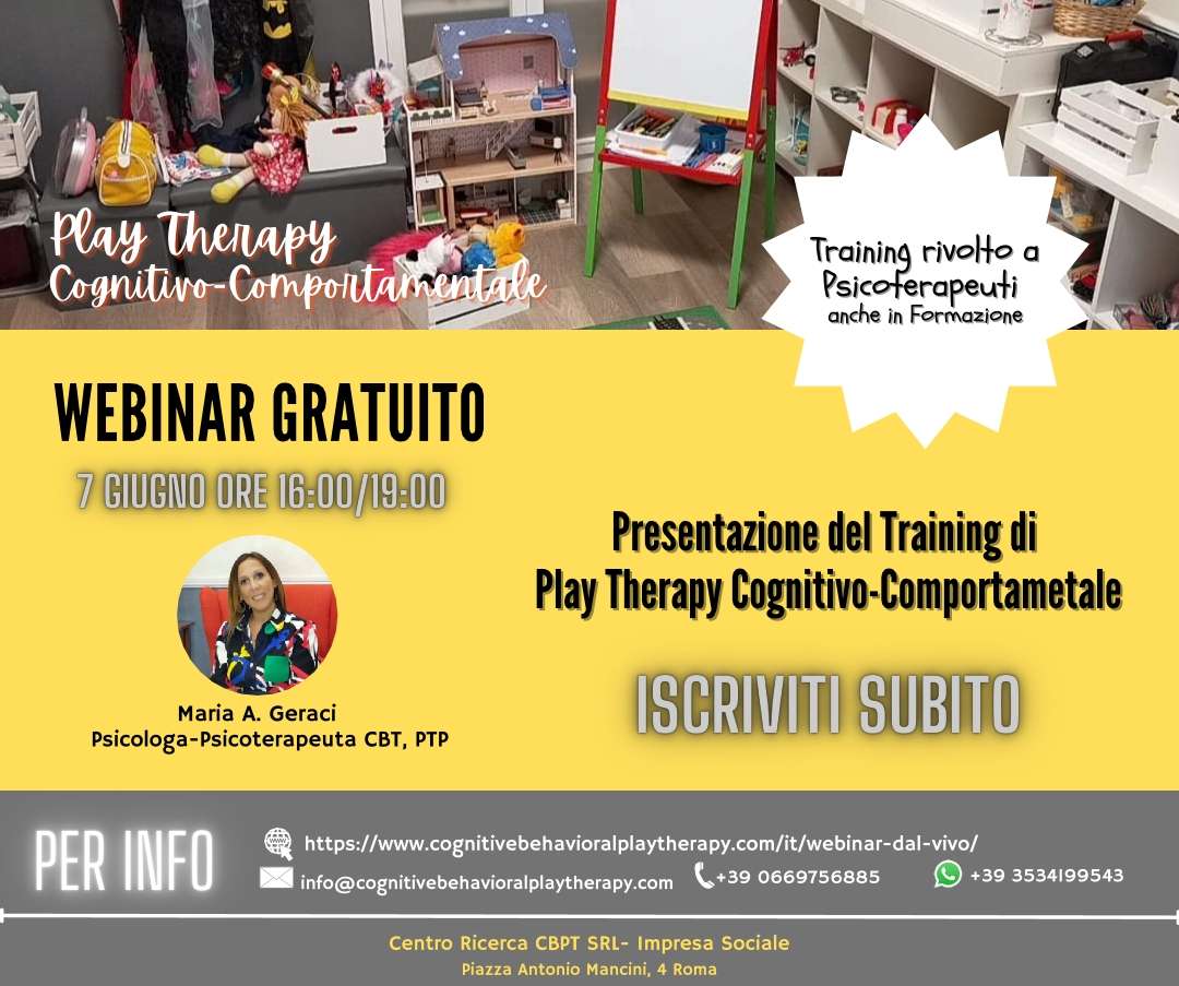 Webinar dal vivo, Webinar dal vivo, Cognitive Behavioral Play Therapy
